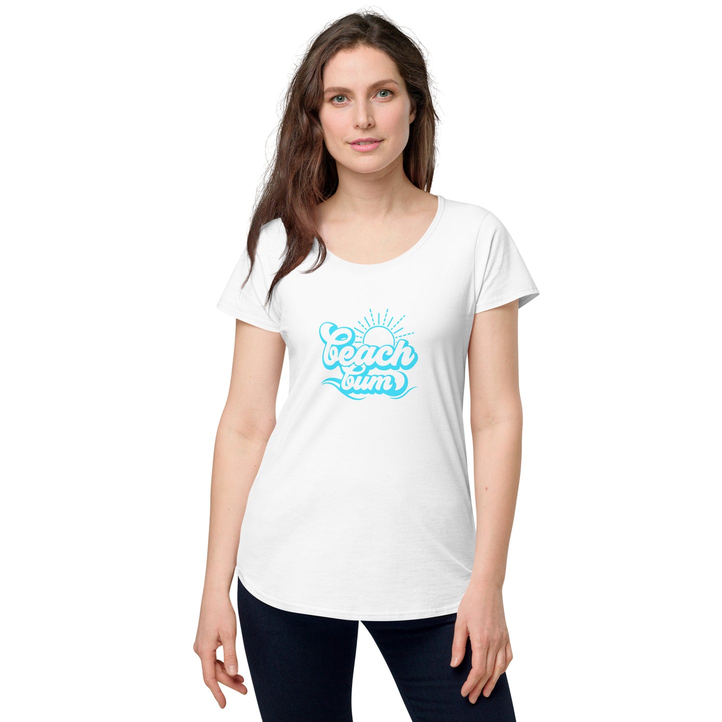 Beach Bum Blue round neck tee