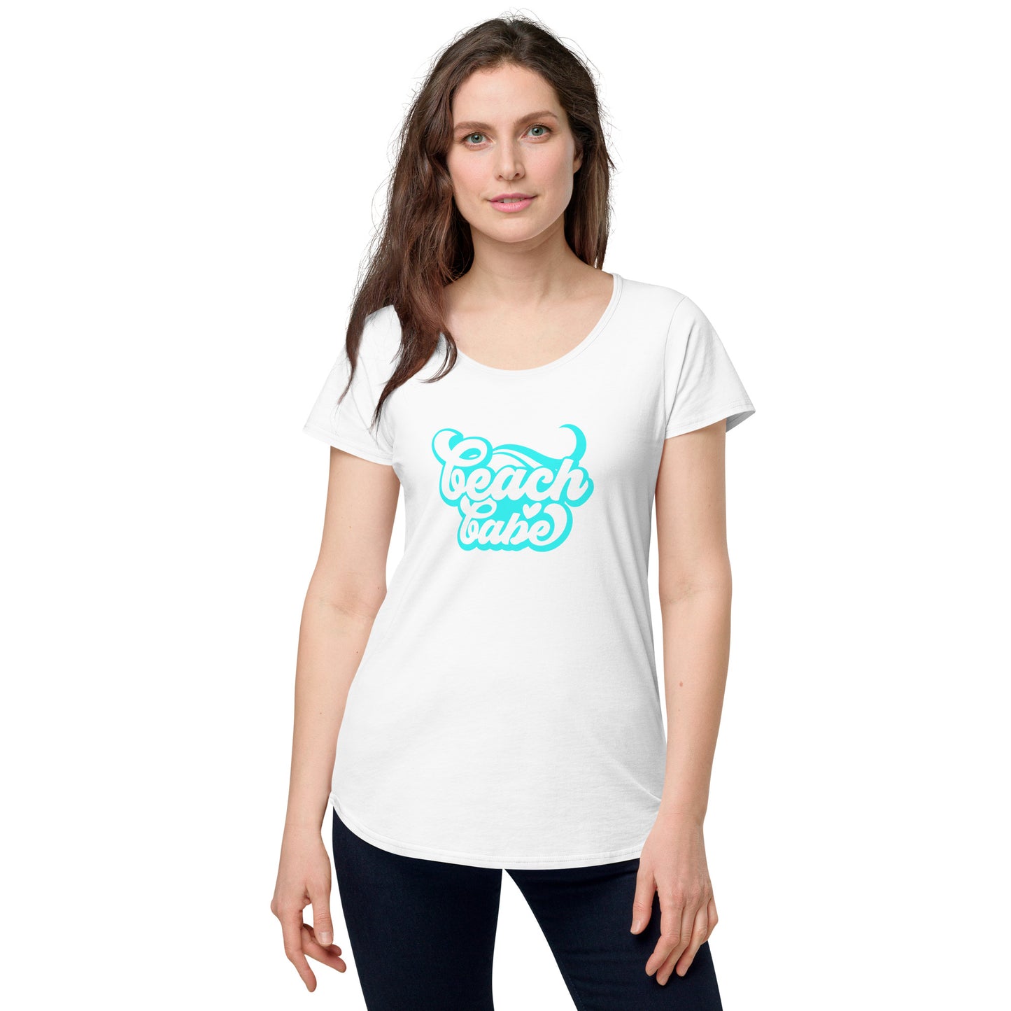 Beach Babe Blue round neck tee