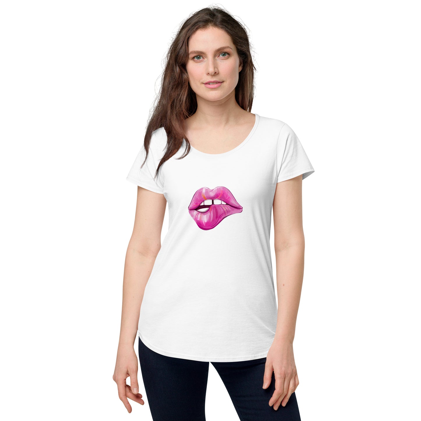 Lips round neck tee