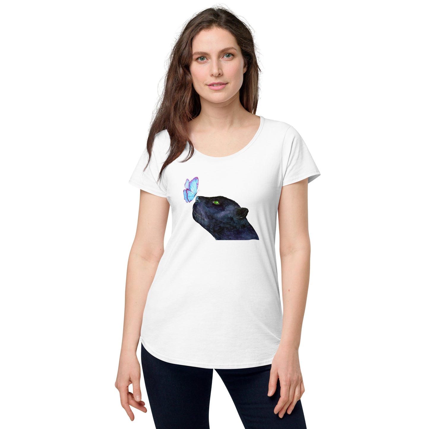 Butterfly Panther round neck tee