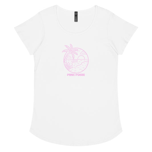 Pink Posie round neck tee