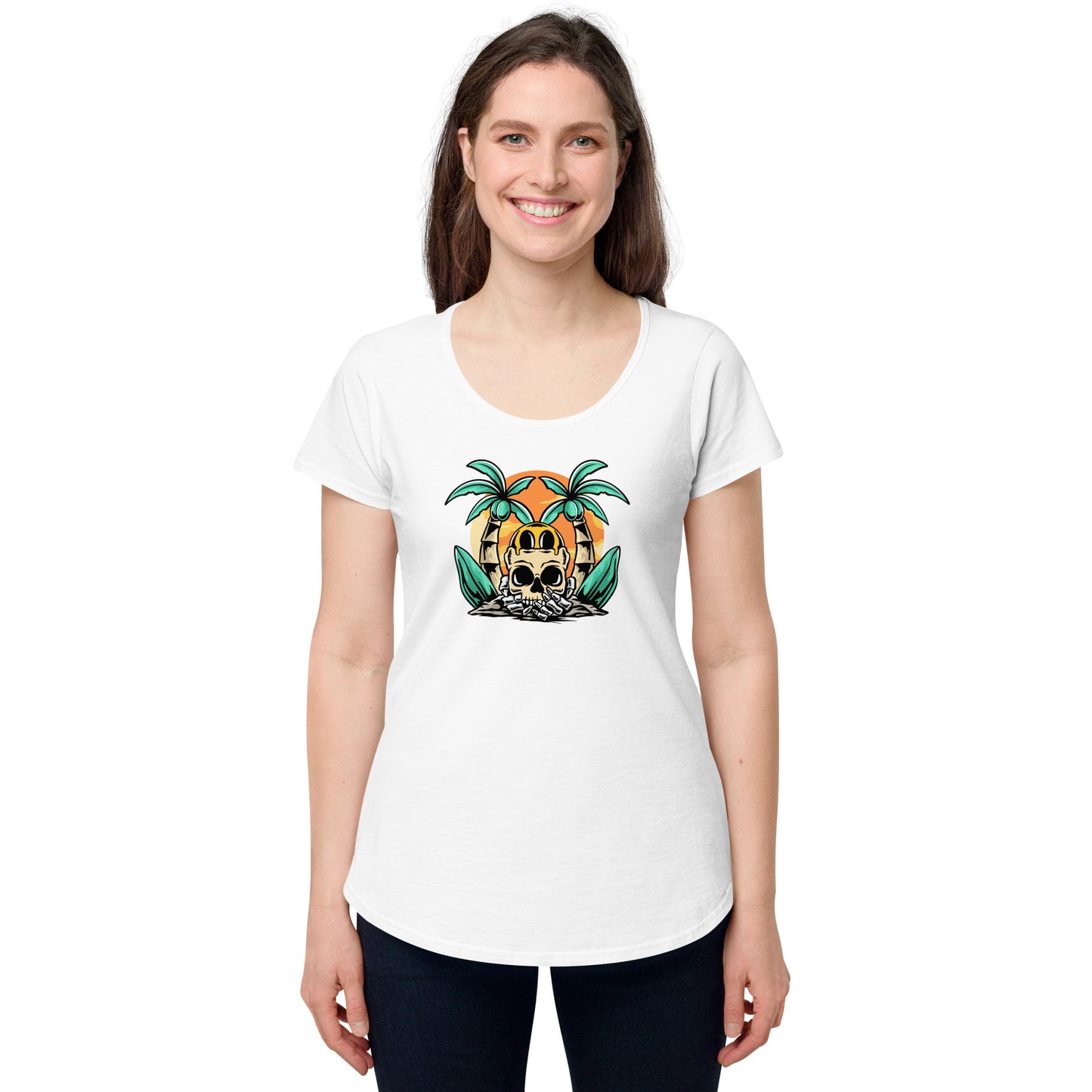 Scull Palms round neck tee