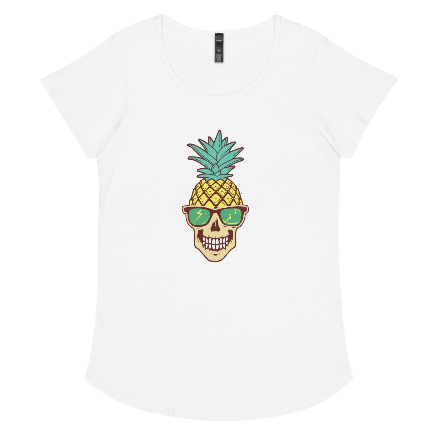 Pin-Apple Scull round neck tee