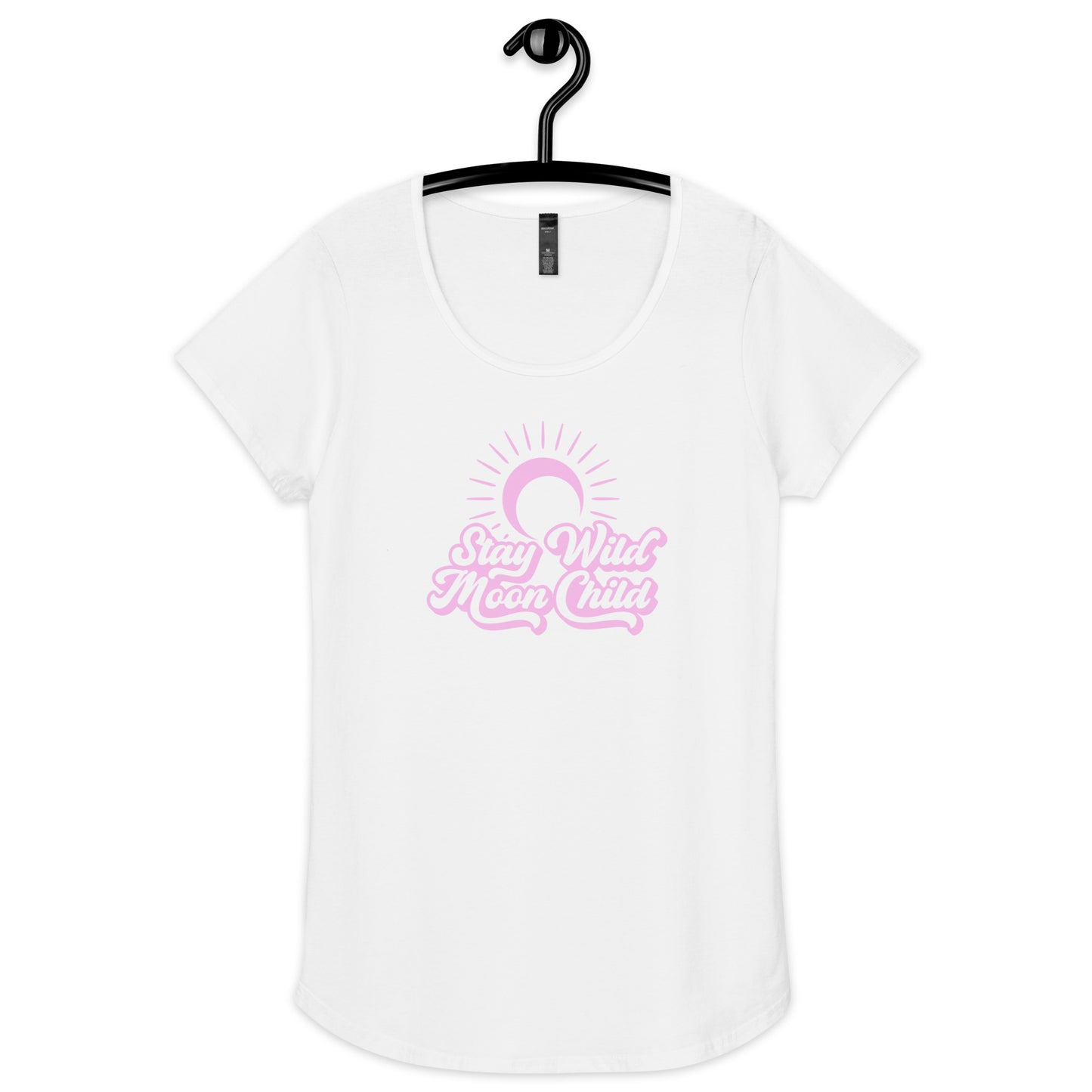 Stay Wild Moon Child Pink round neck tee