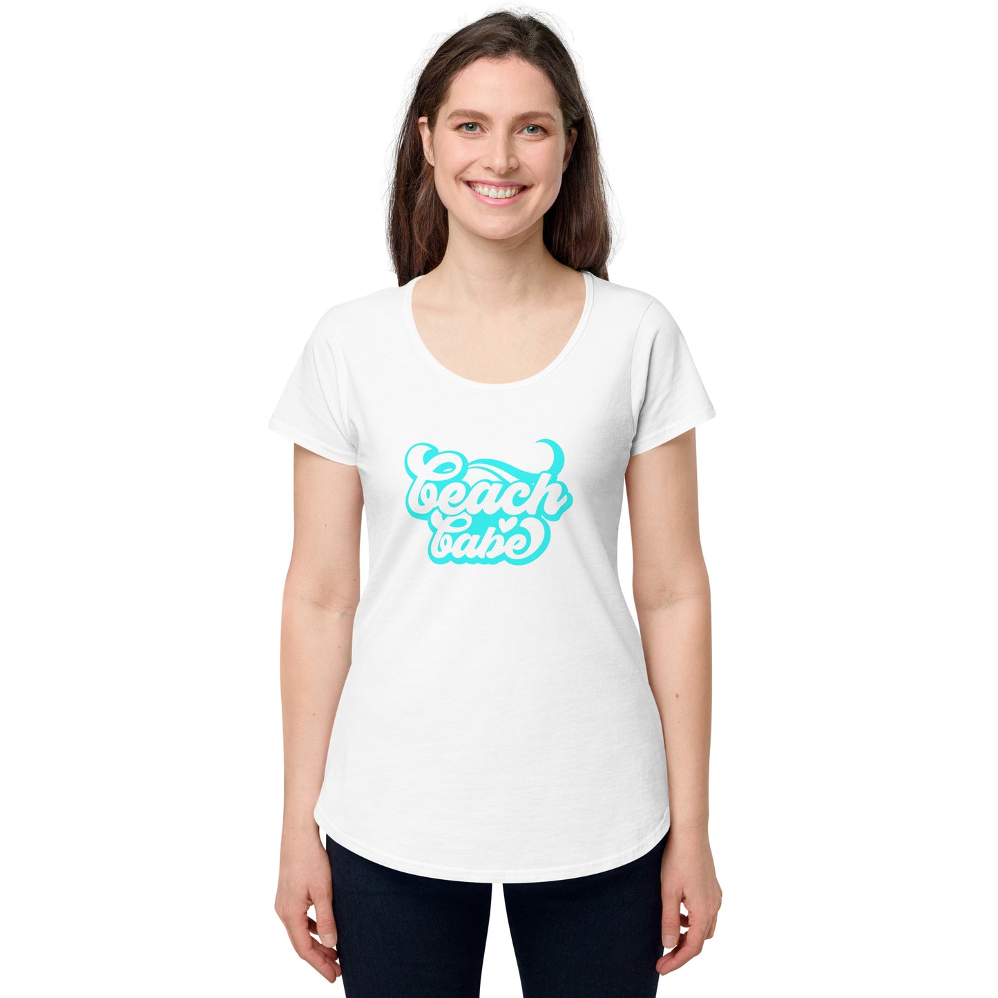 Beach Babe Blue round neck tee