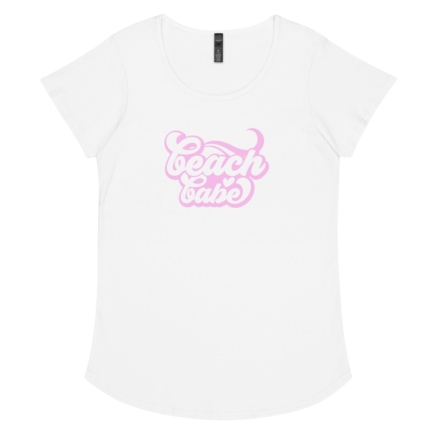 Beach Babe Pink round neck tee