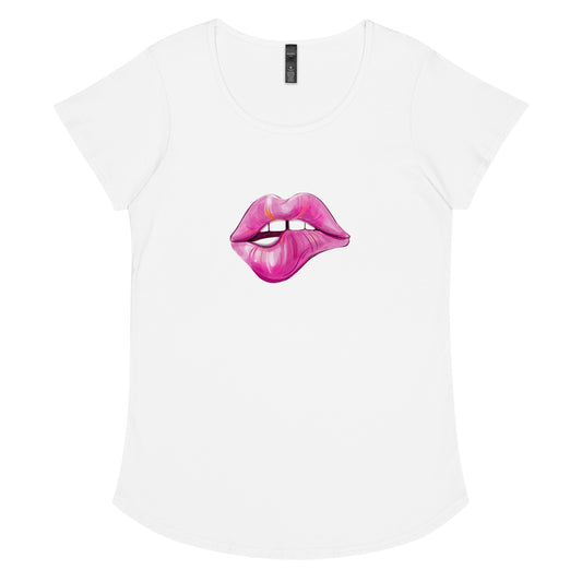 Lips round neck tee