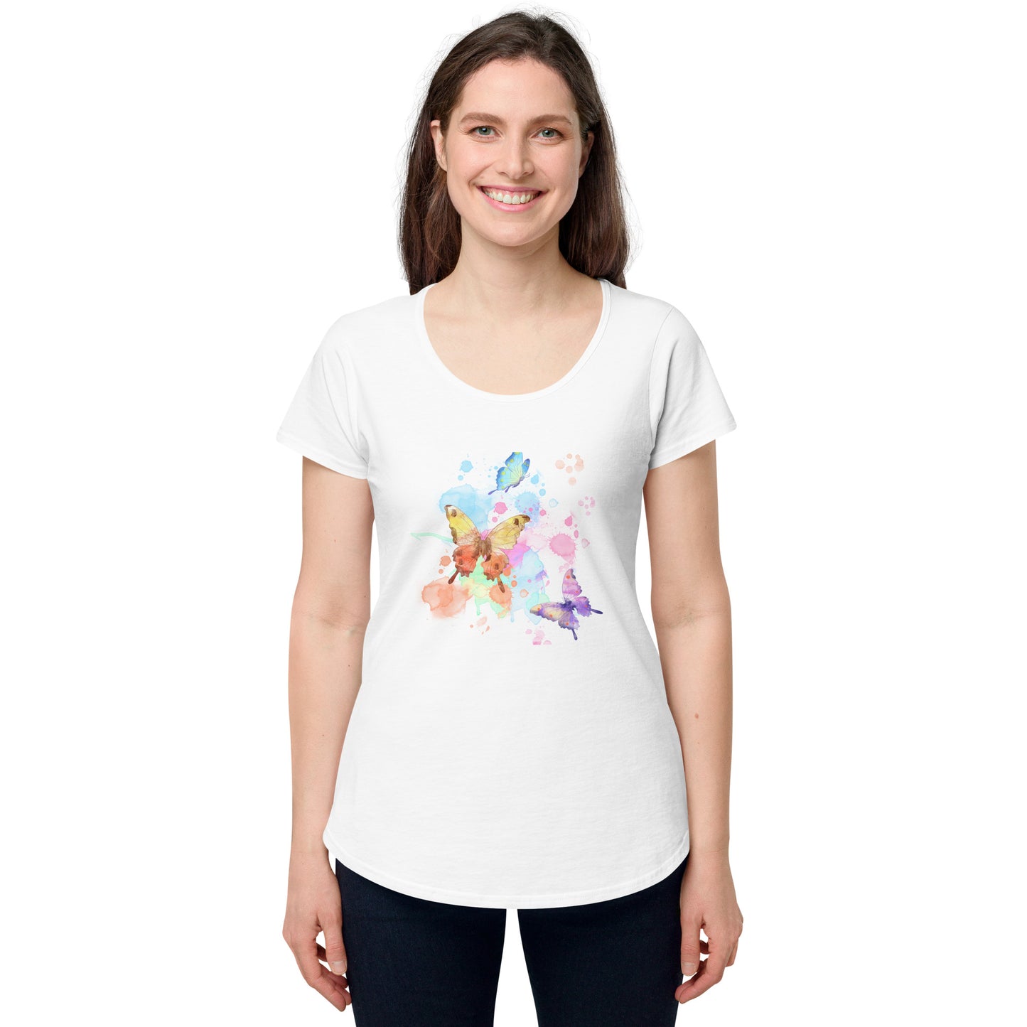 Butterfly round neck tee