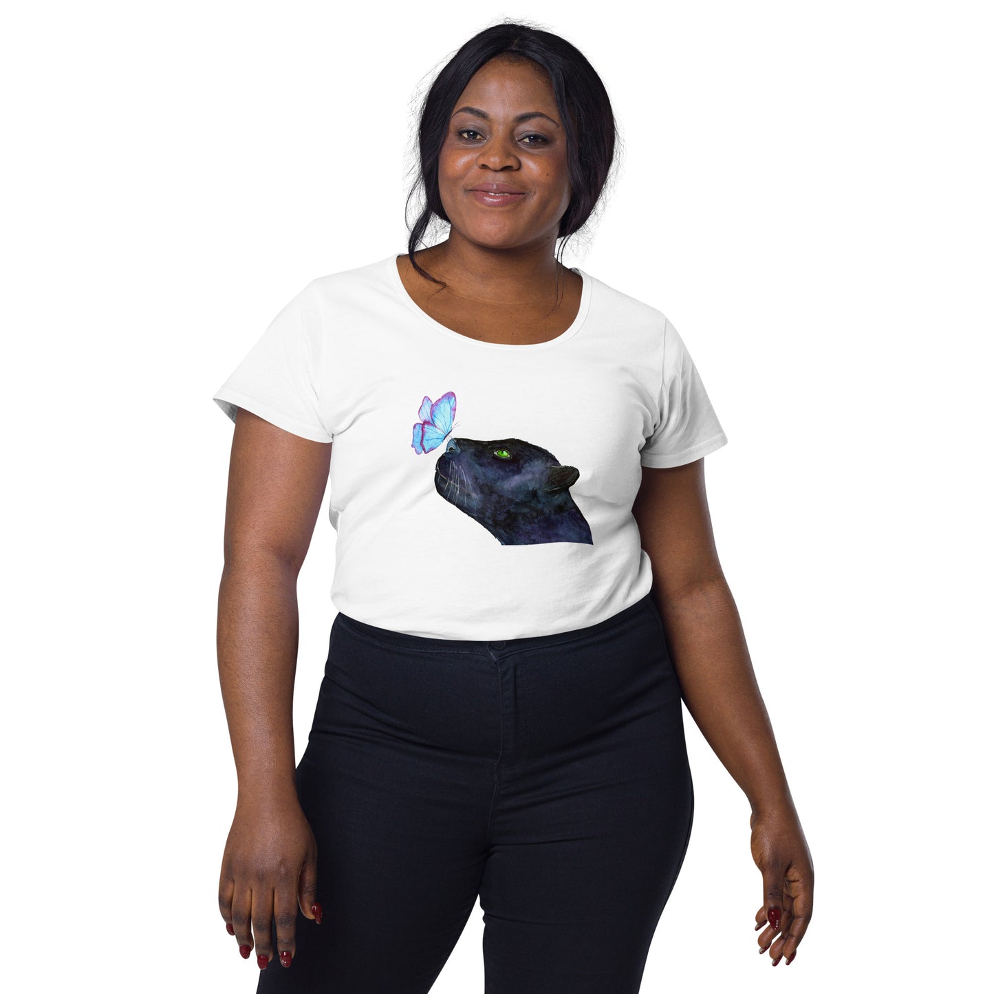 Butterfly Panther round neck tee