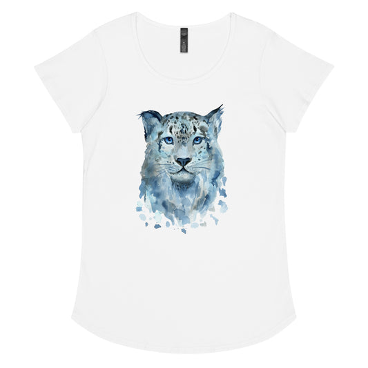 Snow Leopard round neck tee