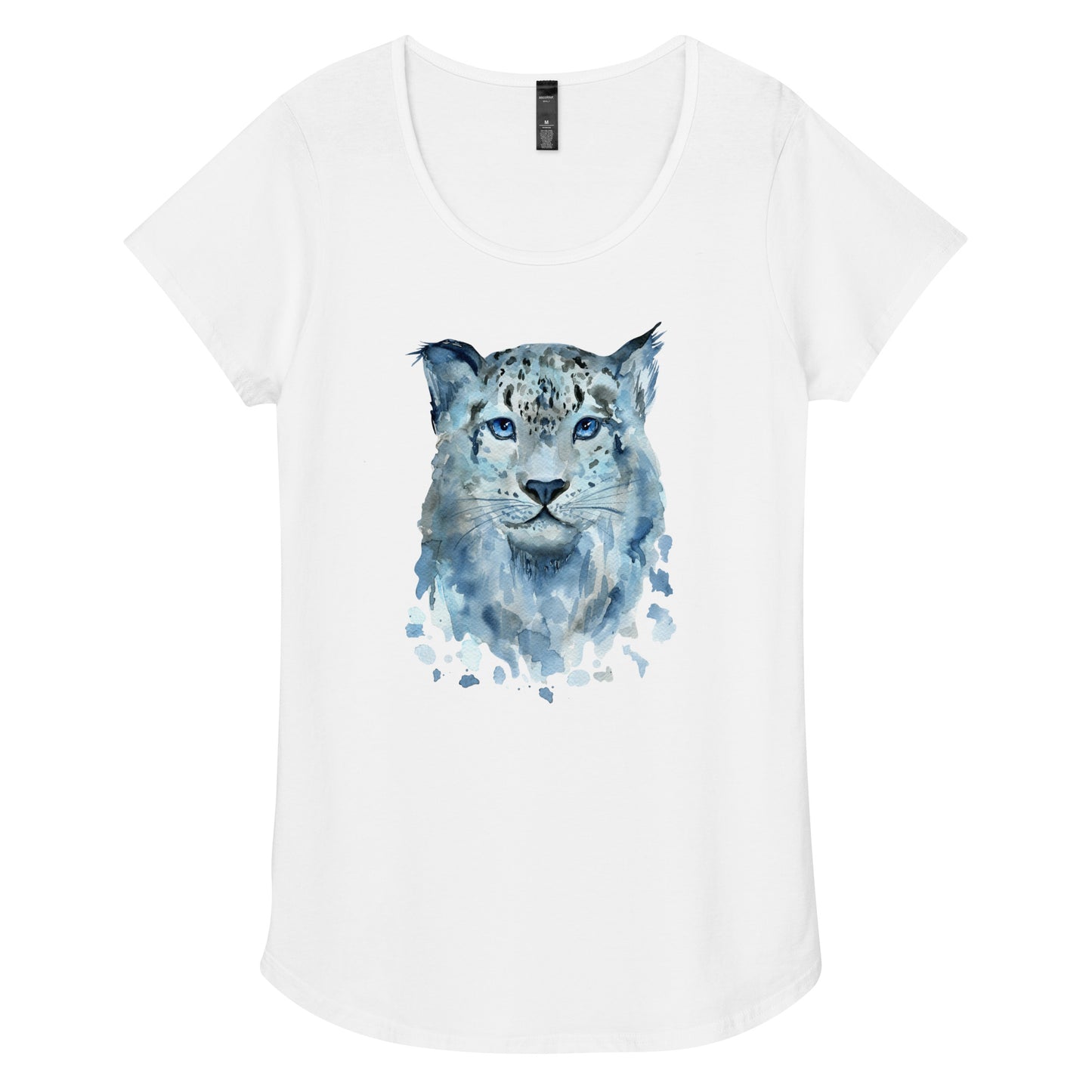 Snow Leopard round neck tee