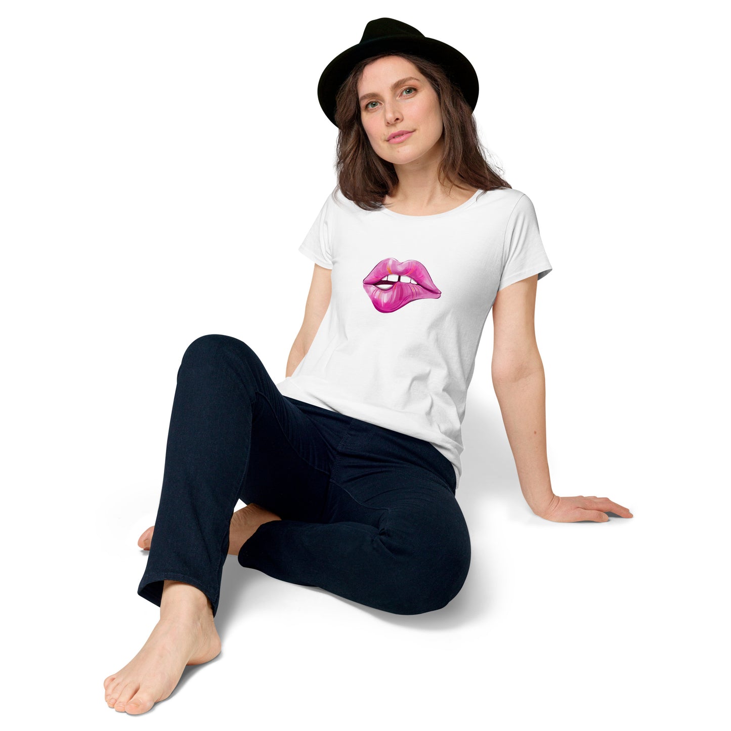 Lips round neck tee