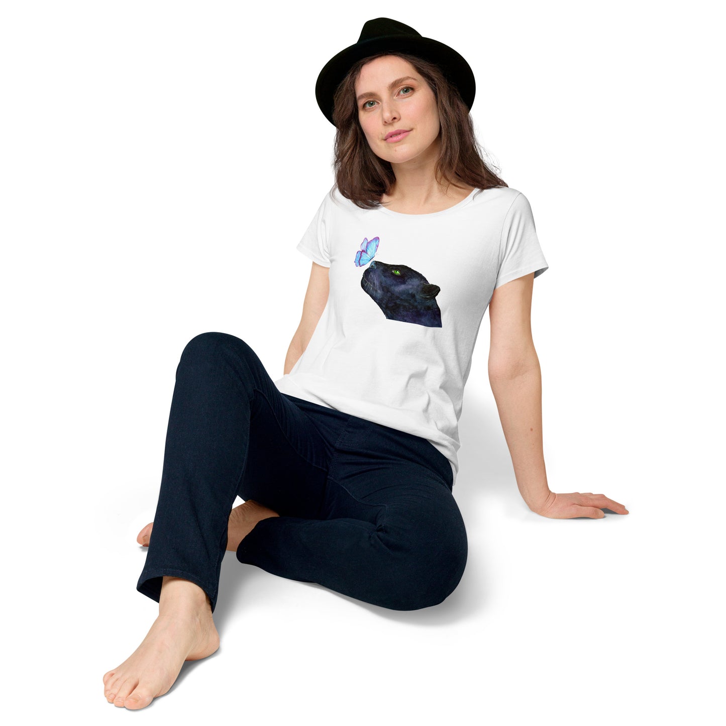 Butterfly Panther round neck tee