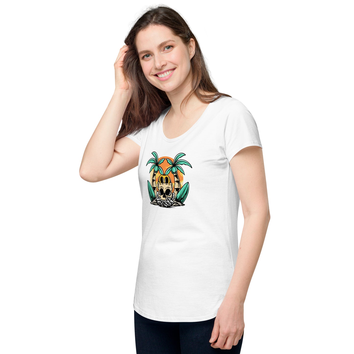 Scull Palms round neck tee