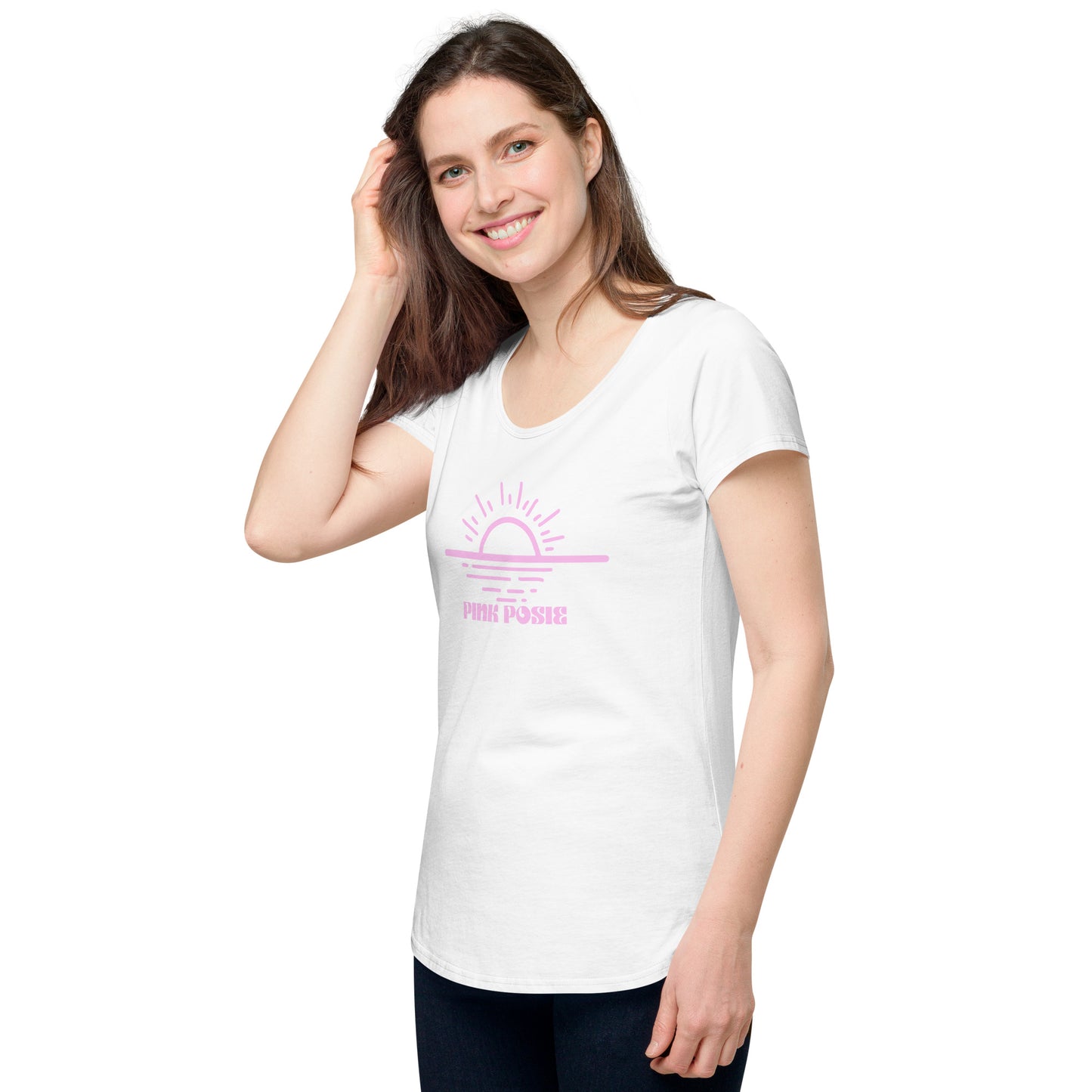 Pink Sun round neck tee