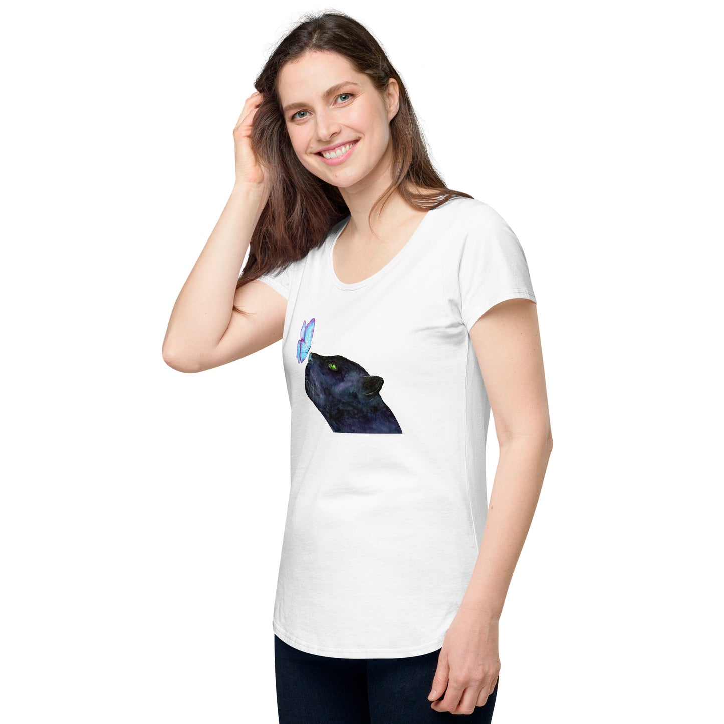 Butterfly Panther round neck tee