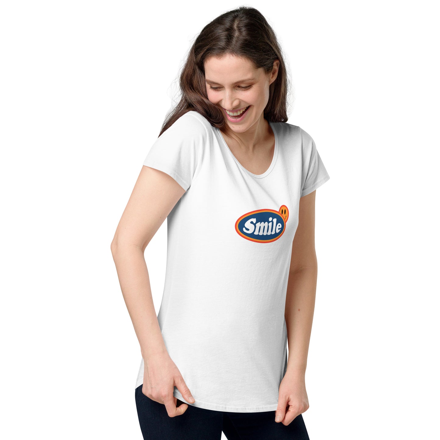 Smile round neck tee