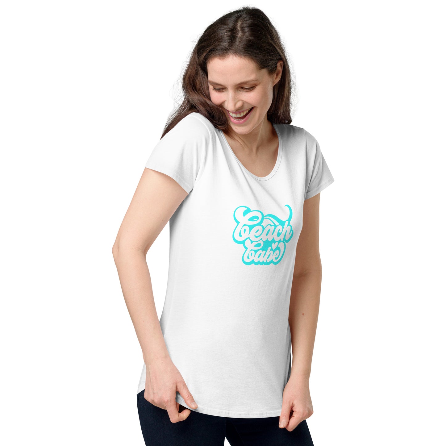 Beach Babe Blue round neck tee