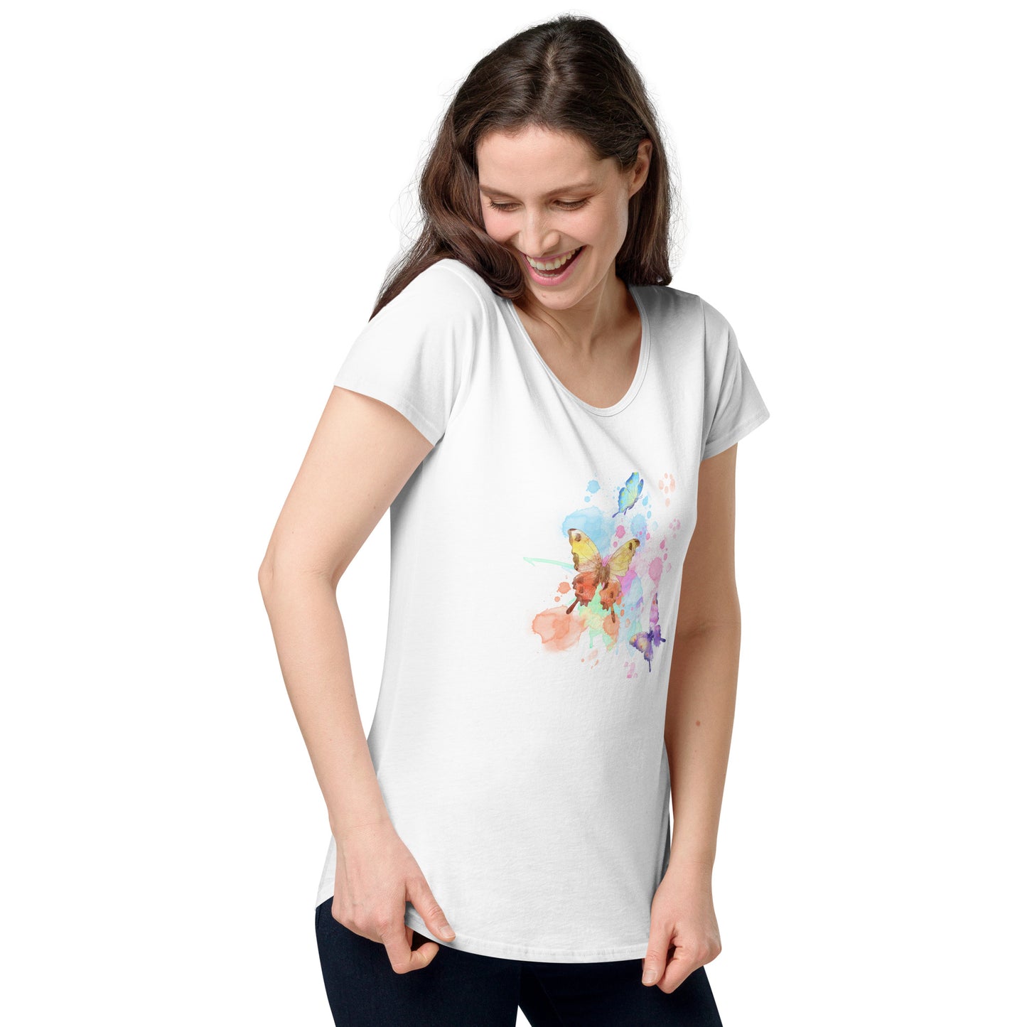 Butterfly round neck tee