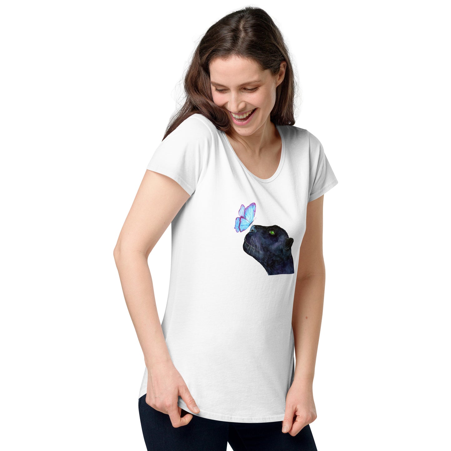 Butterfly Panther round neck tee